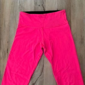 Lululemon Wunder Under Crop Neon Pink